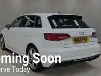 Used Audi A3 Sportback S-Line 116 HP (85 kW) 2018 White Hatchback