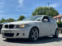 Begagnad BMW 120 M Sport 2008 Vit Halvkombi