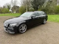 Used Mercedes E220 AMG line 194 HP (142 kW) 2017 Black Estate