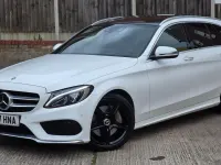 Used Mercedes C250 AMG line 204 HP (150 kW) 2017 White Estate
