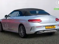 Used Mercedes C220 AMG line 170 HP (125 kW) 2017 Silver Cabriolet