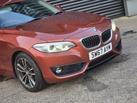 Used BMW 218 Sport Line 2017 Orange Coupe