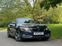 Used BMW 220 Sport Line 190 HP (139 kW) 2016 Blue Cabriolet