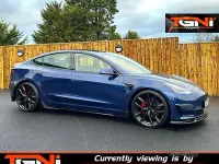 Used Tesla Model 3 Long Range AWD 250 kW (340 HP) 2019 Blue Sedan