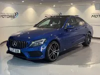 Used Mercedes C250 AMG Line Premium Plus 2017 Blue Sedan