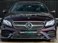 Begagnad Mercedes E220 AMG Line Premium 194 HK (142 kW) 2018 Röd Sportkupé