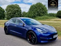 Used Tesla Model 3 Performance 82 kW (112 HP) 2019 Blue Sedan