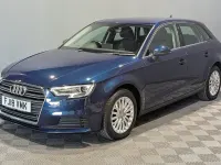 Used Audi A3 Sportback Design 116 HP (85 kW) 2018 Blue Hatchback