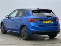 Used Skoda Fabia Design Edition 85 HP (62 kW) 2025 Race blue metallic black magic pearl effect Hatchback