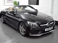 Used Mercedes C200 AMG line 184 HP (135 kW) 2018 Black Cabriolet