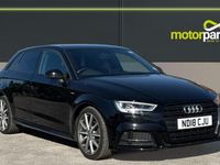 Used Audi A3 Black Edition 115 HP (84 kW) 2018 Brilliant black gloss Hatchback