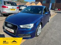 Begagnad Audi A3 S-Line 2013 Blå Halvkombi