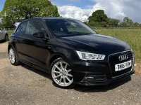 Used Audi A1 S-Line 116 HP (85 kW) 2015 Black Hatchback