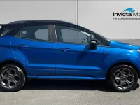Used Ford Ecosport ST-Line 125 HP (91 kW) 2018 Lightning blue metallic/black roof SUV