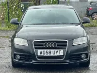 Used Audi A3 S-Line 102 HP (75 kW) 2009 Black Hatchback