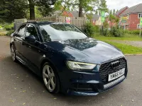 Used Audi A3 S-Line 190 HP (139 kW) 2017 Blue Sedan