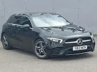 Used Mercedes A180 AMG line 136 HP (100 kW) 2021 Black Hatchback