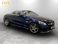 Used Mercedes C220 AMG line 170 HP (125 kW) 2019 Blue Cabriolet