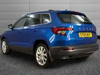 Used Skoda Karoq SE L 150 HP (110 kW) 2019 Race blue metallic SUV