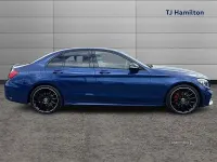 Used Mercedes C220 AMG line 194 HP (142 kW) 2021 Blue Sedan