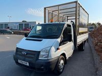 used Ford Transit TDCi 115ps FLATBED CAGE DROPSIDE TAILIFT TRUCK NEW MOT EX COMPANY VAN