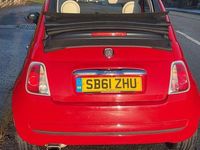 Used Fiat 500 Pop 69 HP (50 kW) 2012 Red Cabriolet
