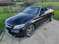 Used Mercedes C220 AMG line 194 HP (142 kW) 2019 Black Cabriolet