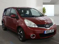 Used Nissan Note N-TEC 110 HP (80 kW) 2012 Red Hatchback