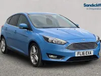 Begagnad Ford Focus Titanium 125 HK (91 kW) 2017 Blå Halvkombi