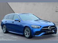 Used Mercedes C220 AMG line 200 HP (147 kW) 2023 Spectral blue metallic Estate