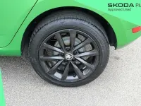 Used Skoda Fabia Colour Edition 94 HP (69 kW) 2019 Rallye green metallic black magic pearl effect Hatchback