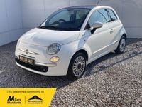 Used Fiat 500 Lounge 2009 White Cabriolet