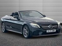 Used Mercedes C220 AMG Line Premium 194 HP (142 kW) 2019 Obsidian black Cabriolet