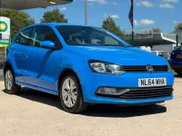 Used VW Polo SE 90 HP (66 kW) 2014 Blue Hatchback
