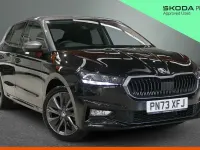 Used Skoda Fabia Colour Edition 94 HP (69 kW) 2023 Black magic pearl effect body / graphite grey metallic roof Hatchback