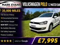 Used VW Polo Edition 60 HP (44 kW) 2013 White Hatchback