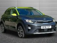 Used Kia Stonic First Edition 118 HP (86 kW) 2018 Graphite with lime green roof SUV