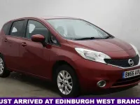 Begagnad Nissan Note Acenta 80 HK (58 kW) 2016 Röd Halvkombi