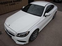 Used Mercedes C220 AMG line 170 HP (125 kW) 2018 White Coupe