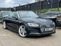 Used Audi A5 Cabriolet S-Line 190 HP (139 kW) 2018 Black Cabriolet