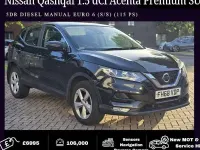 Used Nissan Qashqai Acenta Premium 116 HP (85 kW) 2019 Black SUV
