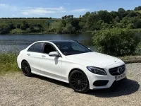 Used Mercedes C220 AMG Line Premium 170 HP (125 kW) 2014 White Sedan