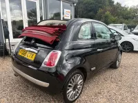 Used Fiat 500 Lounge 69 HP (50 kW) 2015 Black Cabriolet