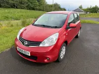 Used Nissan Note Acenta 88 HP (64 kW) 2009 Red Hatchback