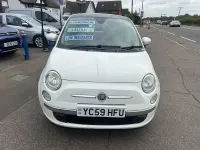 Used Fiat 500 Lounge 69 HP (50 kW) 2009 White Cabriolet