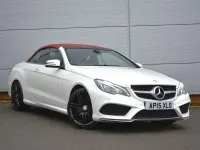 Used Mercedes E400 AMG line 333 HP (244 kW) 2015 Diamond white Cabriolet