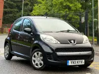 Used Peugeot 107 68 HP (50 kW) 2011 Black Hatchback