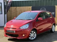 Used Mitsubishi Mirage 2015 Red Hatchback
