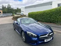 Used Mercedes SL400 AMG line 367 HP (269 kW) 2017 Blue Cabriolet