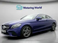 Used Mercedes C300 AMG line 258 HP (189 kW) 2019 Blue Coupe